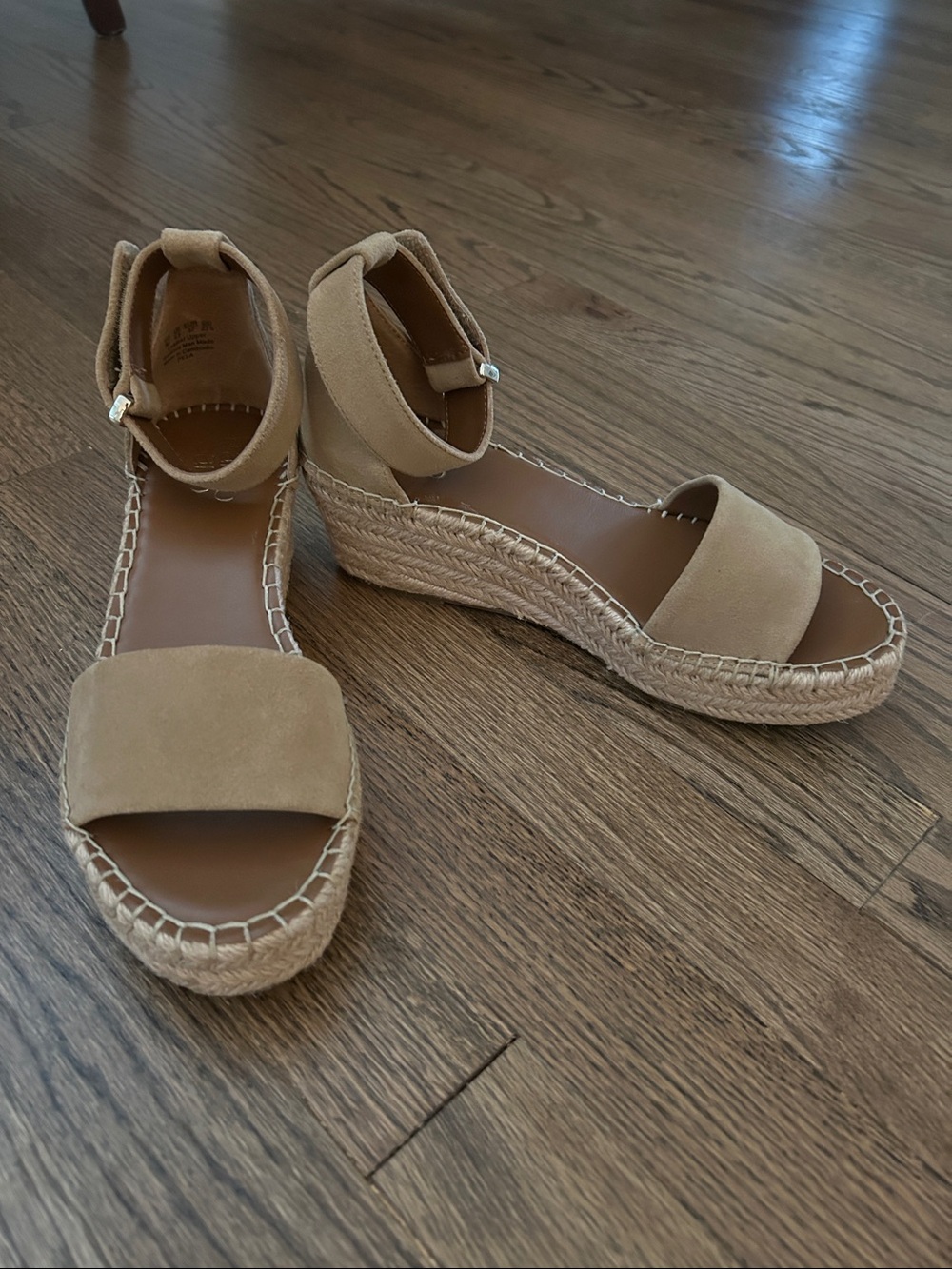 Women's Franco Sarto Pela Tan Espadrille Wedge Sandals